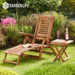 Garden Life Acacia Folding Steamer Deck Chair
