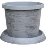 Modern Grey Pot & Saucer